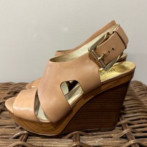 MICHEAL Michael Kors Wedges with Buckle Ankle Strap Size 8